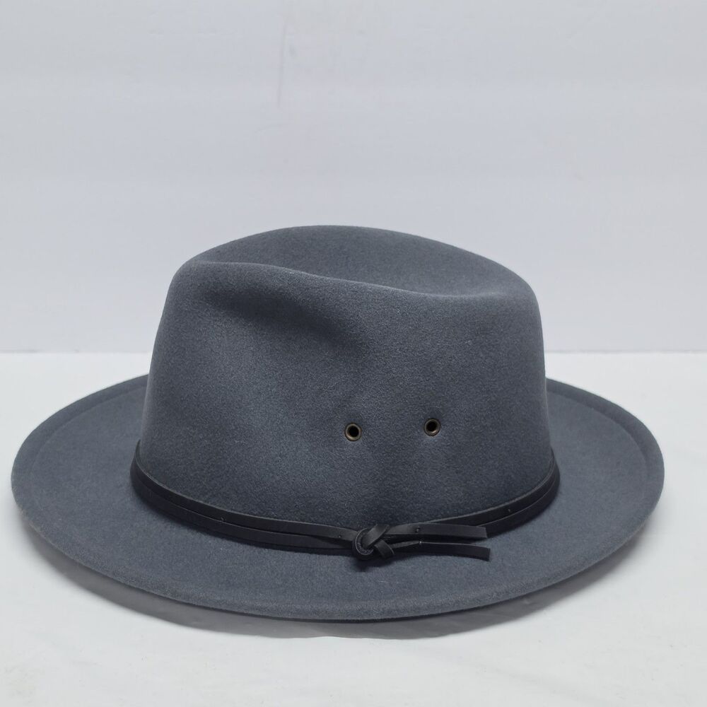 Goorin Bros The Bruiser Fedora Hat Men's M Medium Gray Grey 100% Wool Felt